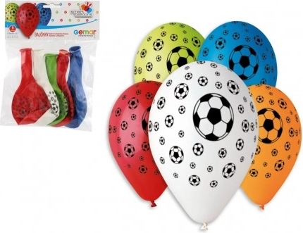 Napihljivi nogometni balončki 30 cm, 5 kosov