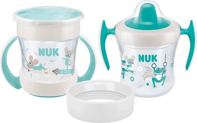 Otroški lonček NUK Mini Cups 3v1 360° nevtral