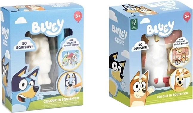 Bluey mehka squishy figurica za barvanje