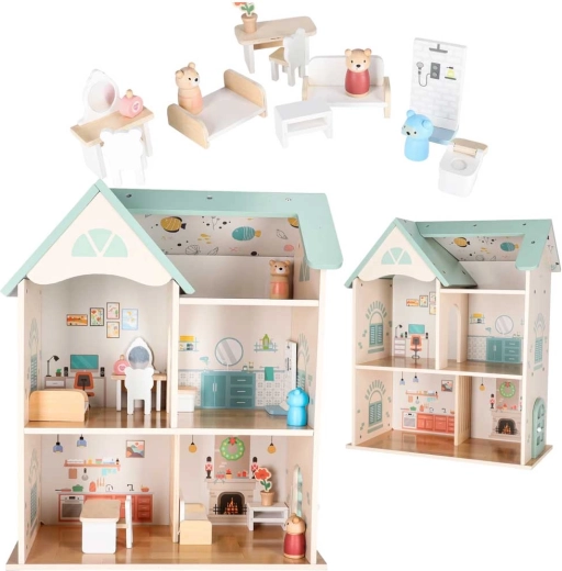 Wooden dollhouse LULILO 56 cm matte