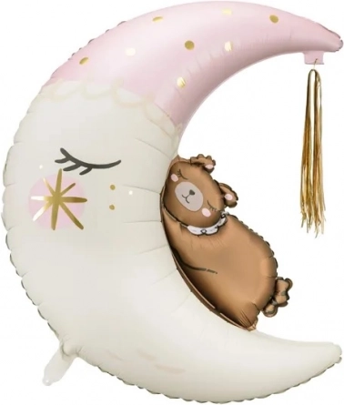 Foliasti balon medvedek na luni 71 × 86 cm