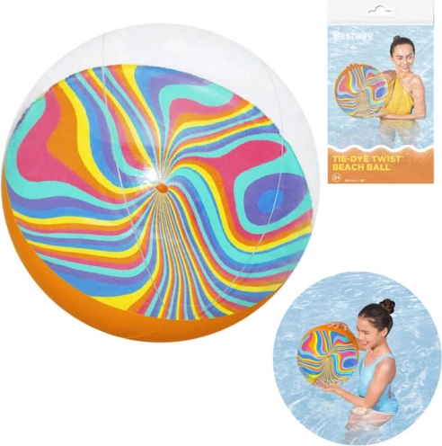 Bestway napihljiva plažna žoga Tie-Dye Twist 46 cm