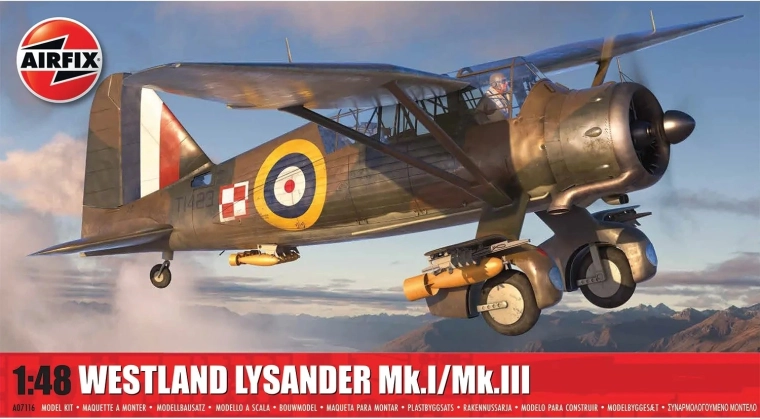Plastični model letala Westland Lysander Mk.I/Mk.III 1/48