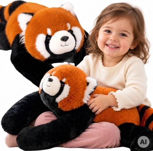 WOOPIE obtežena senzorična plišasta rdeča panda 1 kg