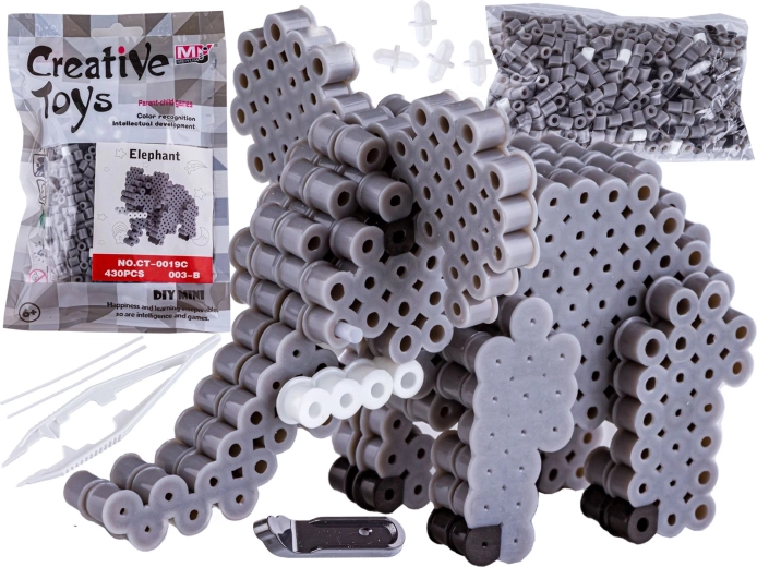 Iron-on beads 3D elephant in a pouch