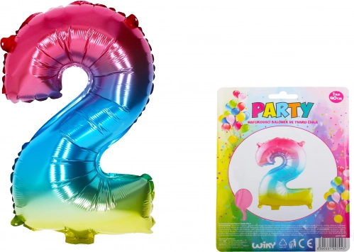 Mavrični balon številka 2 – 40 cm