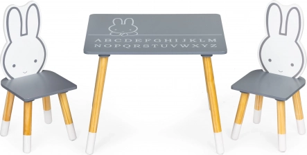 Otroška miza z dvema stoloma komplet pohištva Ecotoys