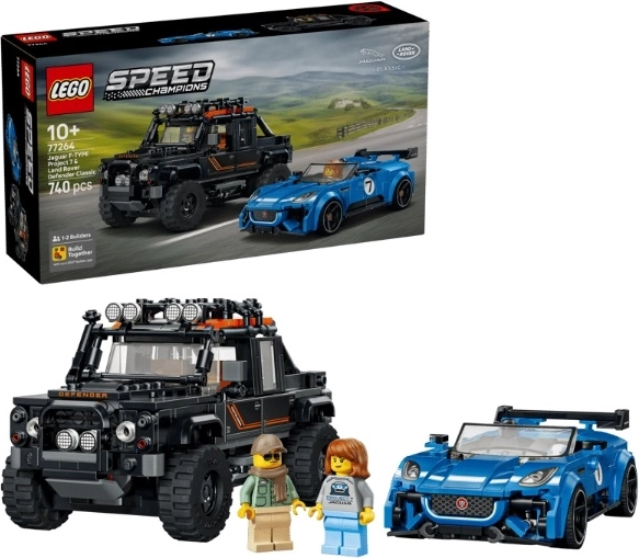LEGO Speed Champions Jaguar Project 7 in Land Rover Defender