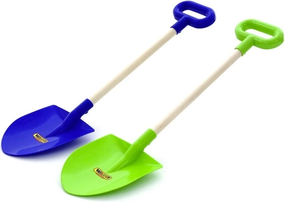 Plastična lopatka z lesnim ročajem POLESIE 61 cm