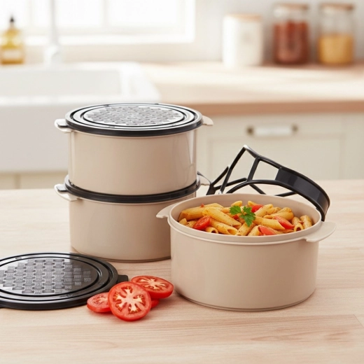 Tri ločene posode za celoten obrok