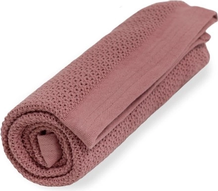 Vinter & Bloom organska odeja Soft Grid evening rose