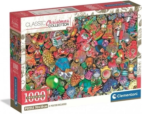 Clementoni Impossible sestavljanka 1000 koščkov – Christmas Collection Jolly Christmas