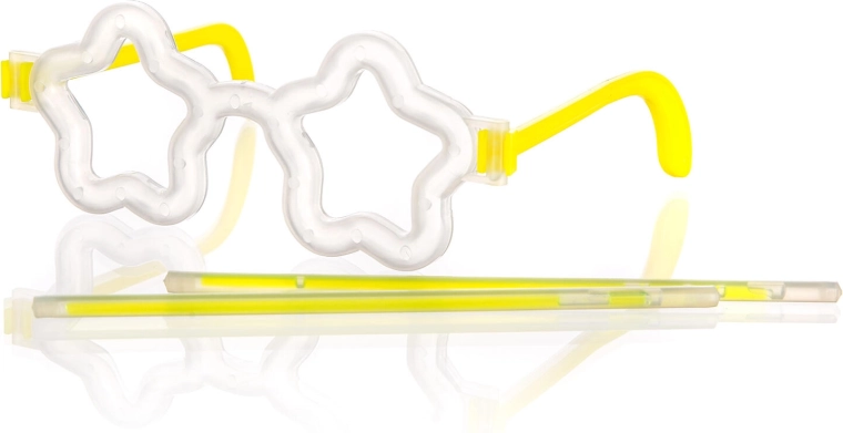 Svetleča zvezdasta očala z 2 fluorescenčnimi zapestnicami 20 cm MY PARTY