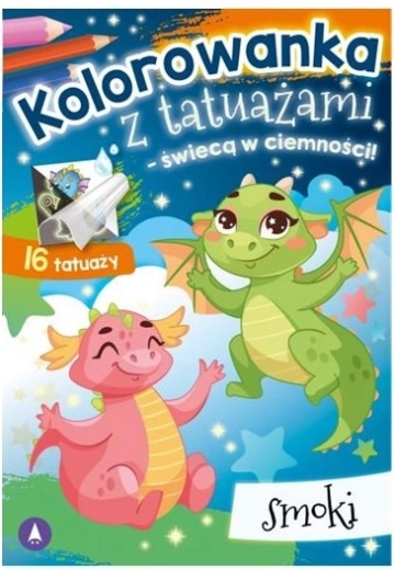 Pobarvanke s tetovažami, ki svetijo v temi – Zmaji