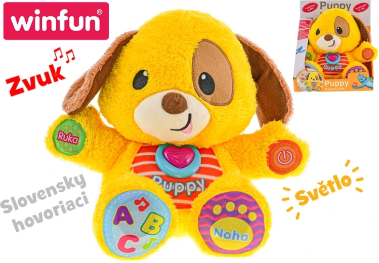 Educational talking doggy Puppy with light and sound 33 cm