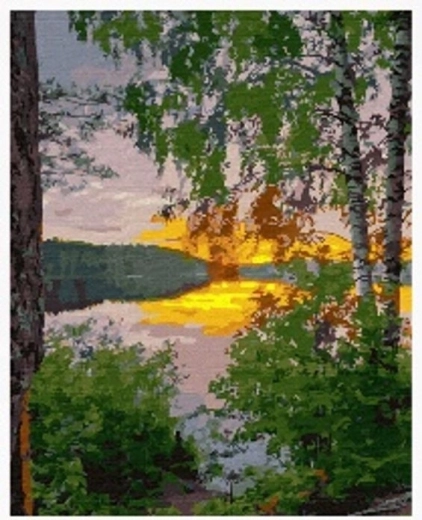 Norimpex slikanje po številkah Jezero v gozdu 40 × 50 cm