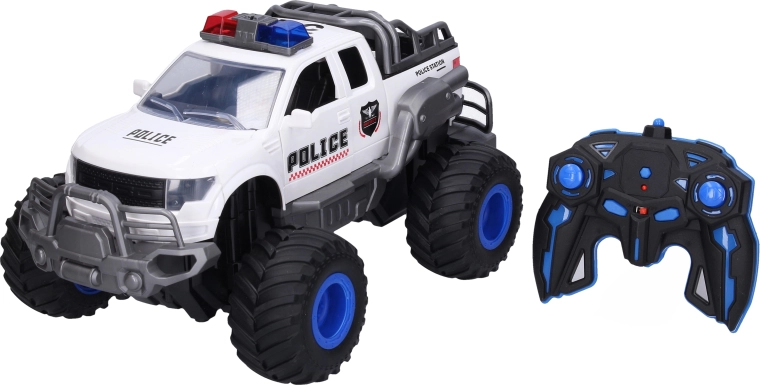 Terensko policijsko RC-avtomobilček z dimnimi učinki, 41,5 cm