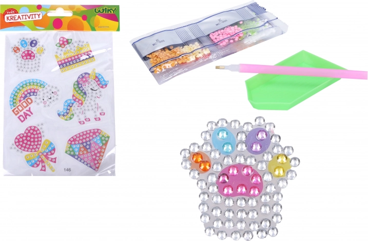 Kreativni set diamantnih nalepk s kamenčki MIX