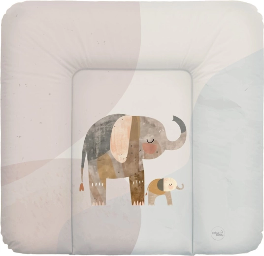 Ceba Baby mehka previjalna podloga za komodo Basic Elephant Family 75 × 72 cm