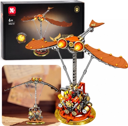 Technical Flying Ornithopter Construction Set with Moving Wings
