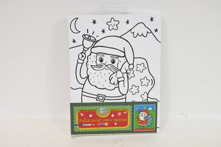 CCG božično slikanje na platnu Santa Claus 20 × 15 cm s čopičem in barvami