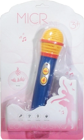 Otroški barvni mikrofon z lučkami in glasbo