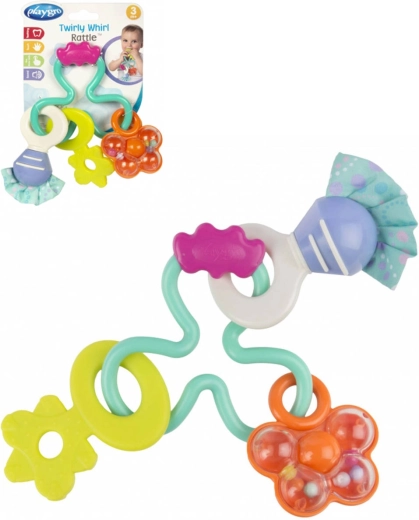 Playgro pastel rattle with teething elements - 1 piece