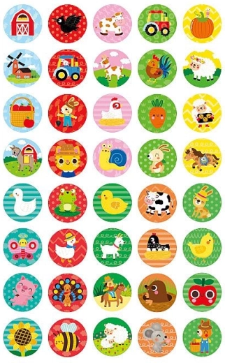 160 nalepk s kmečkimi motivi