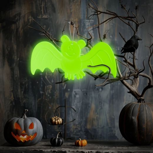 Halloweenska fosforescenčna dekoracija netopir 20 × 10 cm