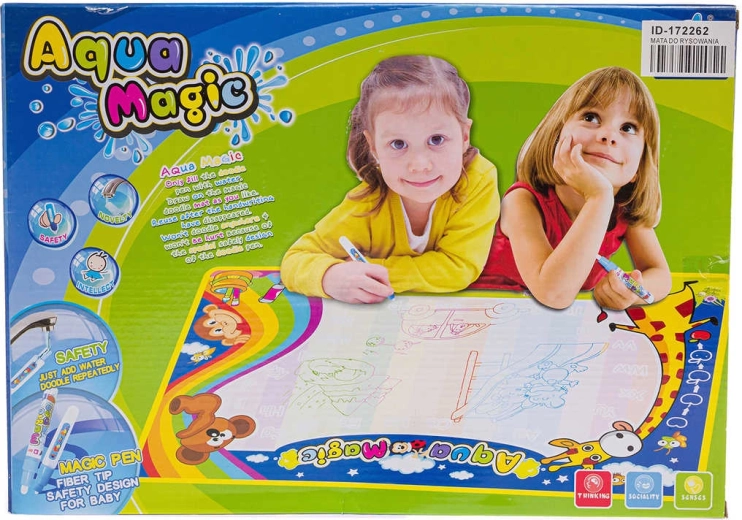 Magična vodna podloga za risanje z vodo 75 × 50 cm z 2 flomastrama