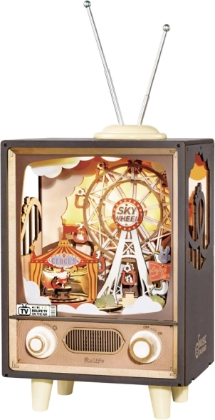 3D lesene puzzle Karneval ob sončnem zahodu