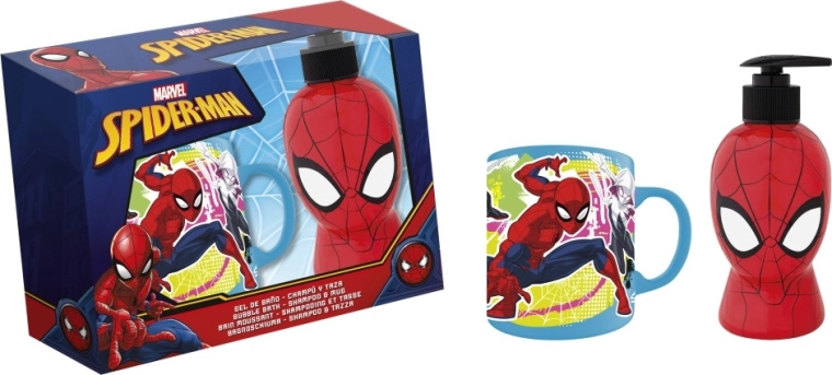 Darilni set pena za kopel in šampon 300 ml s skodelico SPIDERMAN