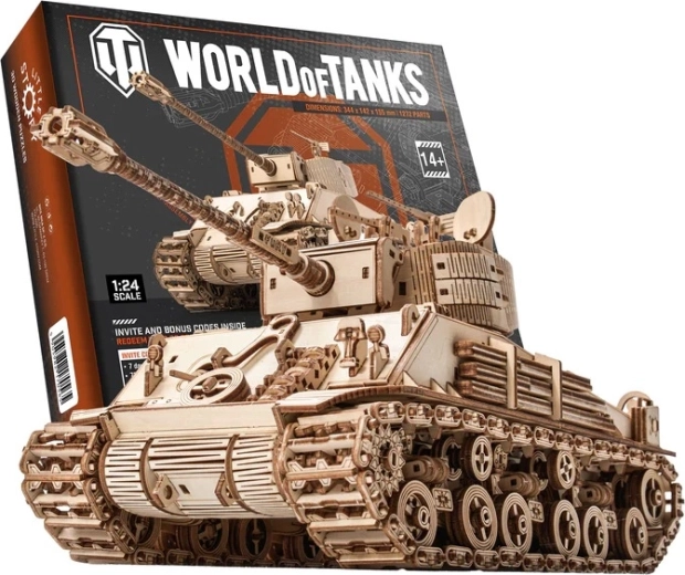 Little Story lesena 3D sestavljanka World of Tanks M4A3E8 Sherman