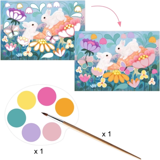 Slikanje s pastelnimi barvami in nežnim čopičem