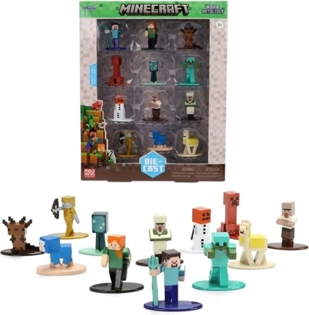 Jada Minecraft kovinske figurice 4 cm (12 kosov)