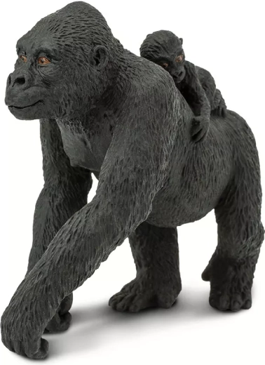Safari Ltd. lowland gorilla with baby - figurine