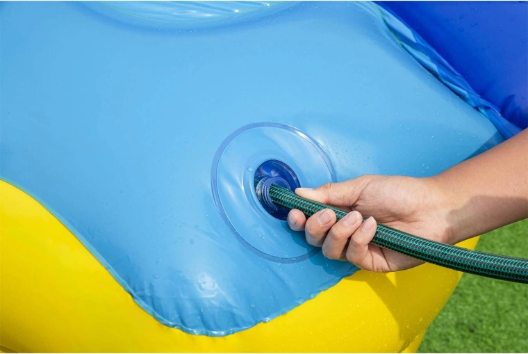 Refreshing slide with water sprayers
