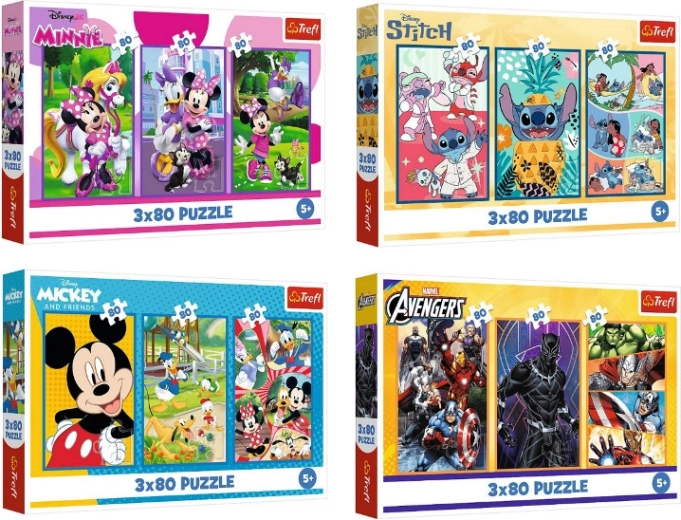 Sestavljanka 3×80 koščkov