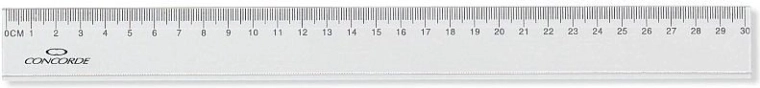 Ravnilo CONCORDE 30 cm prozorno