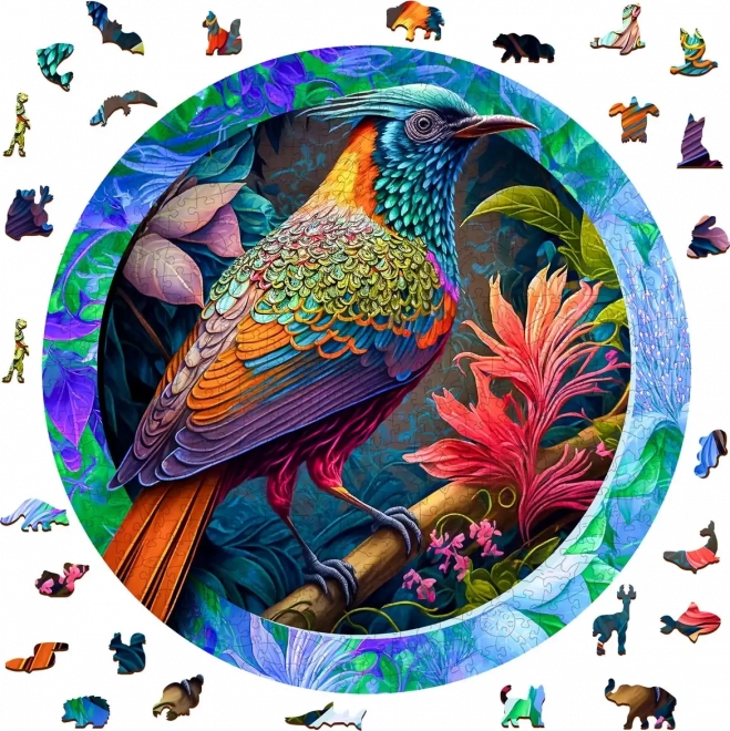 Barviti ptič sestavljanka iz lesenih kosov 505 kos