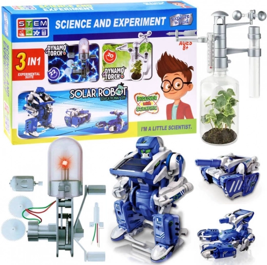 Znanstveni komplet 3v1 robot z dinamo pogonom