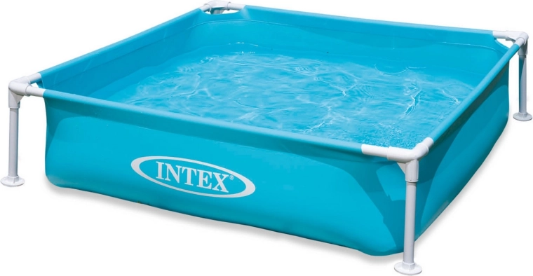 Otroški okvirni bazen turkizne barve 122 × 122 × 30 cm Intex