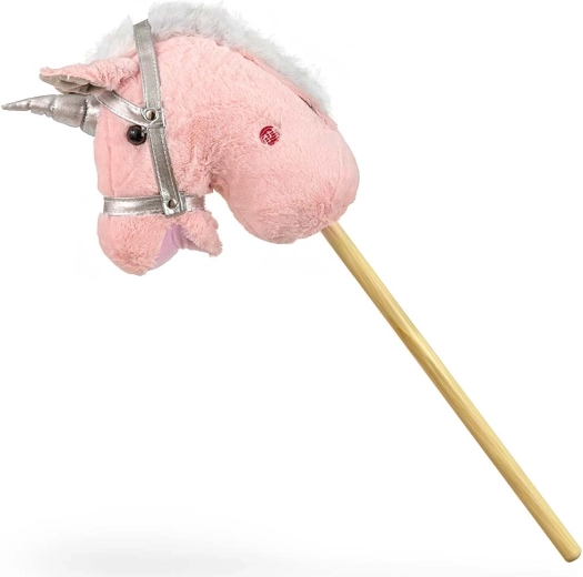 Milly Mally hobi konj na palici, svetlo rožnat