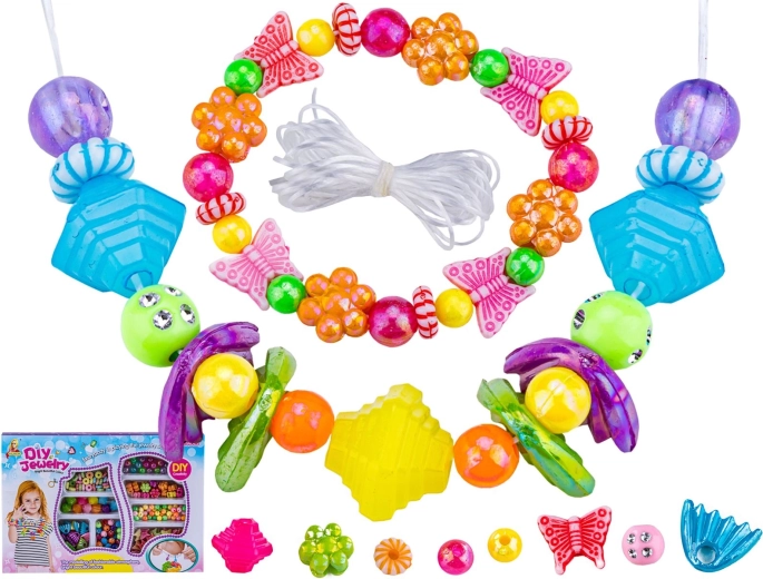 Jewelry-making set with colorful beads