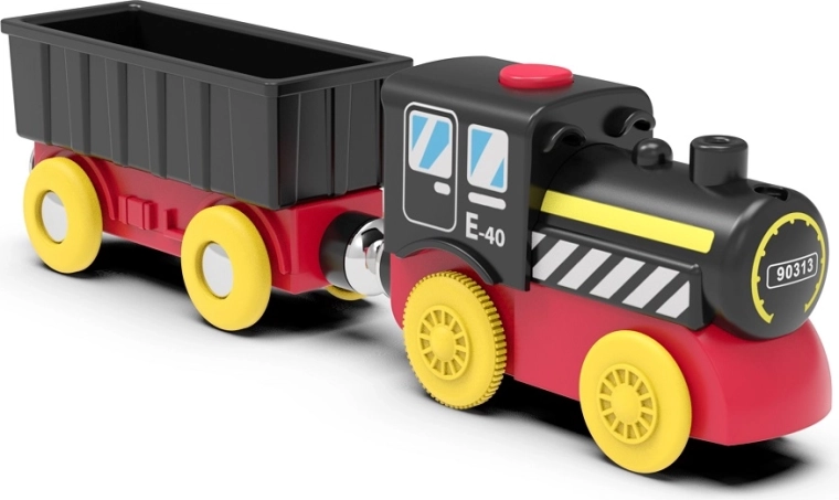 Locomotive with freight wagon