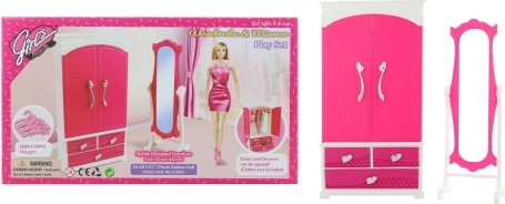 Glorie garderobna omara z ogledalom za punčke