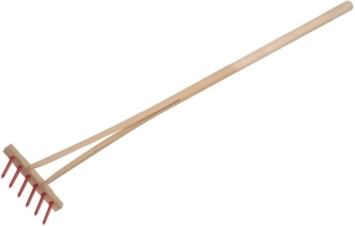 Teddies otroške grablje z lesenim držalom 90 cm – Rdeče