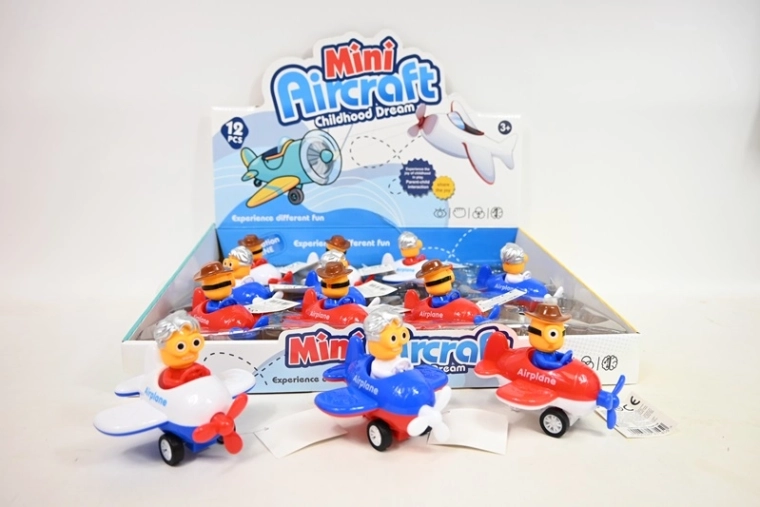 Minio majhno letalo s figurico pilota 10 cm