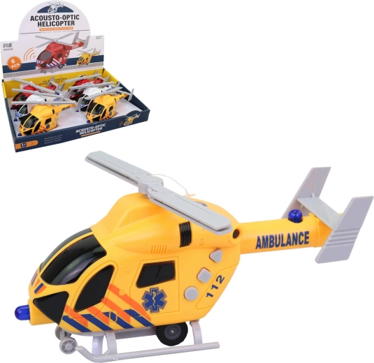 Reševalni helikopter na baterije s svetlobo in zvokom - 1 kos