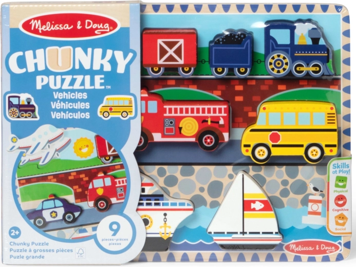 Lesena chunky sestavljanka vozila MELISSA & DOUG